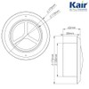 Kair Ceiling Valve 125mm - 5 inch Stainless Steel Adjustable