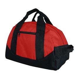 iEquip Duffle Bag, Gym, Travel Bag Two Tone (Red - small (12" x 8" x 8"))