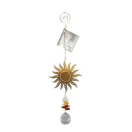 Crystal Cascade Suncatcher - Rose Gold Crystal Hanging Ornament for Windows Hanging Prism Rainbow Maker Feng Shui (Sun)