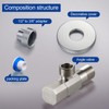 SUBMARINE Brass Angle Stop Valve, 1/2'' Inlet and Outlet Caliber,