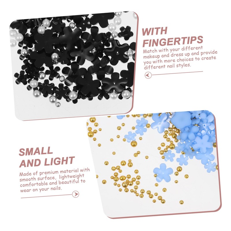 Healvian 2pcs DIY Manicure Nails Decoration Sticker Nail Flowers Stickers