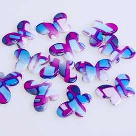 Acrylic BUTTERFLIES WITH SLOT – Blue/Purple – 4.5 cm – Pack of 12) – A 986 (0.94 & # x20AC;/Item)