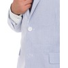 Emigre 42L Men's 100% Cotton Blue Striped Seersucker Suit