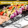 3 Pcs Kabob Skewers for Grilling - 14'' Stainless Steel