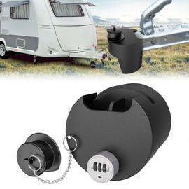 DING.PAI Heavy Duty Trailer Hitch Lock & Coupler Lock for 2" 5/16 Inch Coupler, Anti-Theft Trailer Tongue Lock with Password and Keys for RV, Trailers, Boat, Pickup Trucks