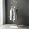 BUZUEY Gold Clothing Rack, Small Clothes Rack with Marble Base,