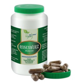 VITA IDEAL Vegan® ROSENWURZ - Wurzel 360 KAPSELN - RHODIOLA rosea - Tagesportion 840mg ROSENWURZWURZEL, natürlich, pflanzlich & ohne Zusatzstoffe,