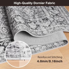 Modern Grey 30" x 48" Hard floor Chair Mats, Machine Wash Computer Chair Mat for Hardwood,Easy Glide Rolling Chairs Mat for Office & Home,Anti-Slip Floor Protector for Tile Floors,Foldable Office Mats