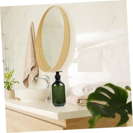 FRCOLOR 4Pcs Press Type Travel Bottles Set Wear Resistant Leak Non Slip Empty Bottles for Shampoo Shower Gel Mouth Space Saving Home Use Green