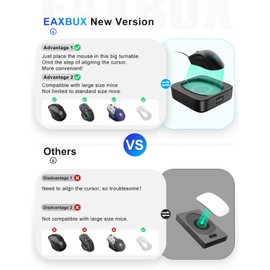 EAXBUX Mechanical Mouse Jiggler,Undetectable Mouse Mover Jiggler Device with Interval Timer Adiustable,LED Display and Random Movement,Gift for Man Keeping PC/Laptop Active to lmprove Work Efficiency