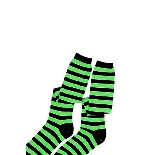 Dress-Up-America Green and White Striped Socks - Green Knee Socks for Kids - One Size Fits Most