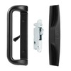 House Guard Black Patio Door Handle Set with Mortise Lock,Suitable