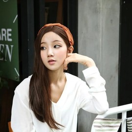 Top Cover Piece Volume C Curl Long Hair Partial Wig (WFI7NTW) Red Brown WFI7NTW / 탑커버피스 볼륨C컬 긴머리 부분가발 (WFI7NTW) 레드브라운WFI7NTW