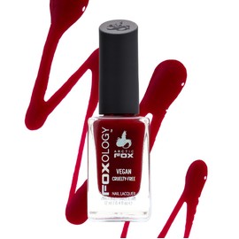 Foxology Vegan And Cruelty Free Nail Polish Lacquer 15 Free Quick Drying Formula Long Lasting Chip Resistant Made in USA By Arctic Fox - CRIMSON CLAUS