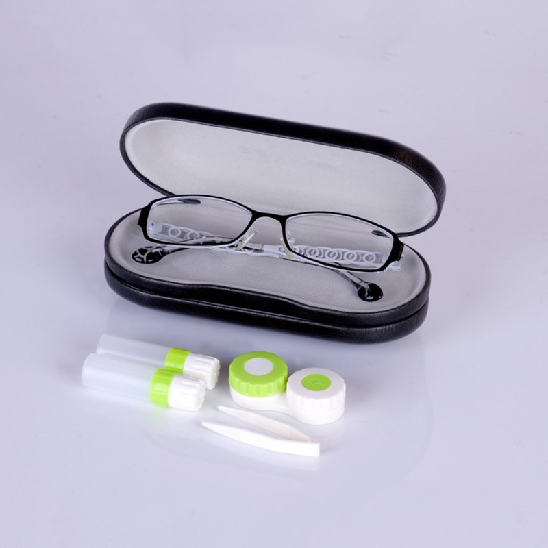 ULTNICE Travel Contact Lens Case Mini Box Container 2-in-1 Glasses