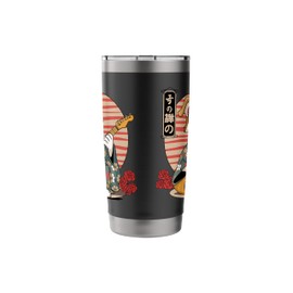 Japanese Samurai Dog Guitar Kawaii Kimono Manga Stainless Steel Insulated Tumbler