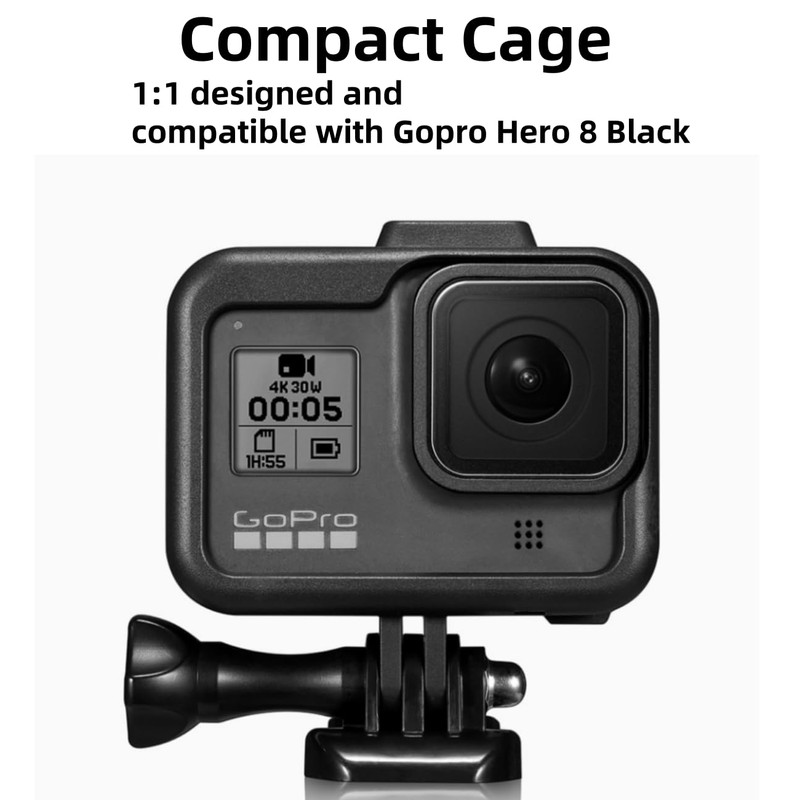 Frame Cage for Gopro Hero 8 Black Camera, Durable Housing