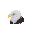 American Bald Eagle Head Embroidered Iron on Patch