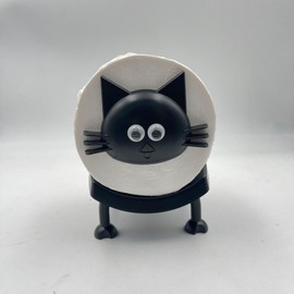 Cat Toilet Paper Holder, Black Sheep Self Standing Bathroom Set, Funny Bathroom Office Decor, Perfect Bathroom Accessories Paper Towel Holder for Bathroom Stand Table Counter Floor (Cat - 1 Pcs)