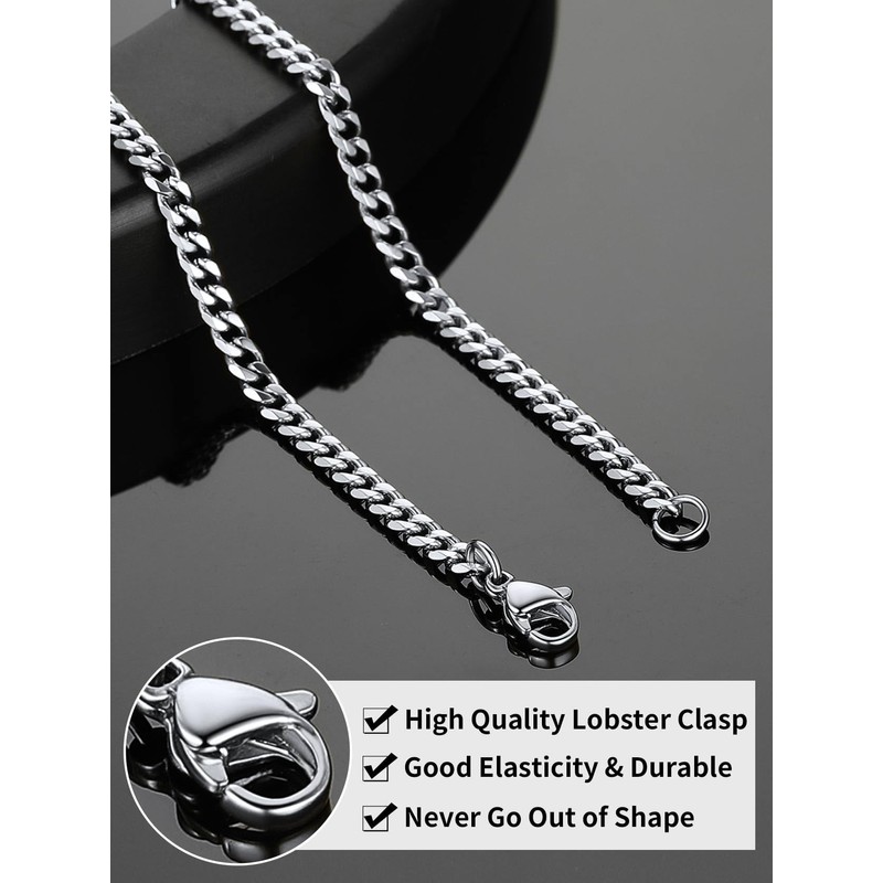 Cuban Link Bracelet for Men Thin Chain Bracelet