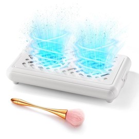 Dust Collector for Nail Tech 4 000RPM Dual Fan Design Vacuum 30 Sheets of Filter Paper and Cleaning Brush - Quiet and Powerful Suction for Acrylic Polishing in Salon Home Use / 네일 테크용 먼지 수집기 4 000RPM 듀얼 팬 디자인 진공 30장의 필터 용지 및 청소 브러시 - 살롱 가정용 아크릴 폴리싱을 위한 조용하고 강력한 흡입력