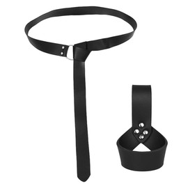 Namvo 2 pezzi cintura rack, cintura Broadsword, cintura pirata, spada cintura rack spada, guaina in pelle regolabile spada, retro spada fibbia cintura, adatto per feste in costume
