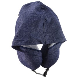 Hapitas HPL7052 Hoodie Neck Pillow, Compact Cushion, 10.2 inches (26 cm), Navy, navy