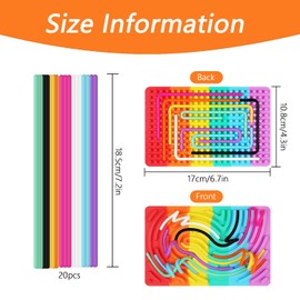 Sinirttou Sensorik Activity Board, Double-Sided Sensory Toy Board, Sensory Fidget Board, for Autism ADHD, Children from 3 Years and Adults, with Travel Bag and 20 Accessories Laces (Colour)