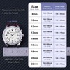 WOCCI 10mm Watch Strap with Rose Gold Buckle, Elegant Genuine