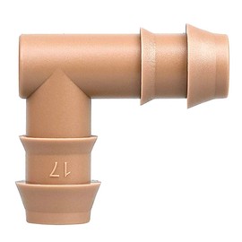 iRunning 18 Pieces Drip Irrigation 1/2" Tubing Elbow Fittings (17mm), Barbed Elbow Connectors for 1/2 Inch Irrigation Tubing (0.600" ID), Drip Line Elbows for Drip Sprinkler Garden Systems