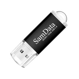 SamData 32GB 3-Pack USB 2.0 Thumb Drives with LED Indicator (Black, 32GB-3Pack)
