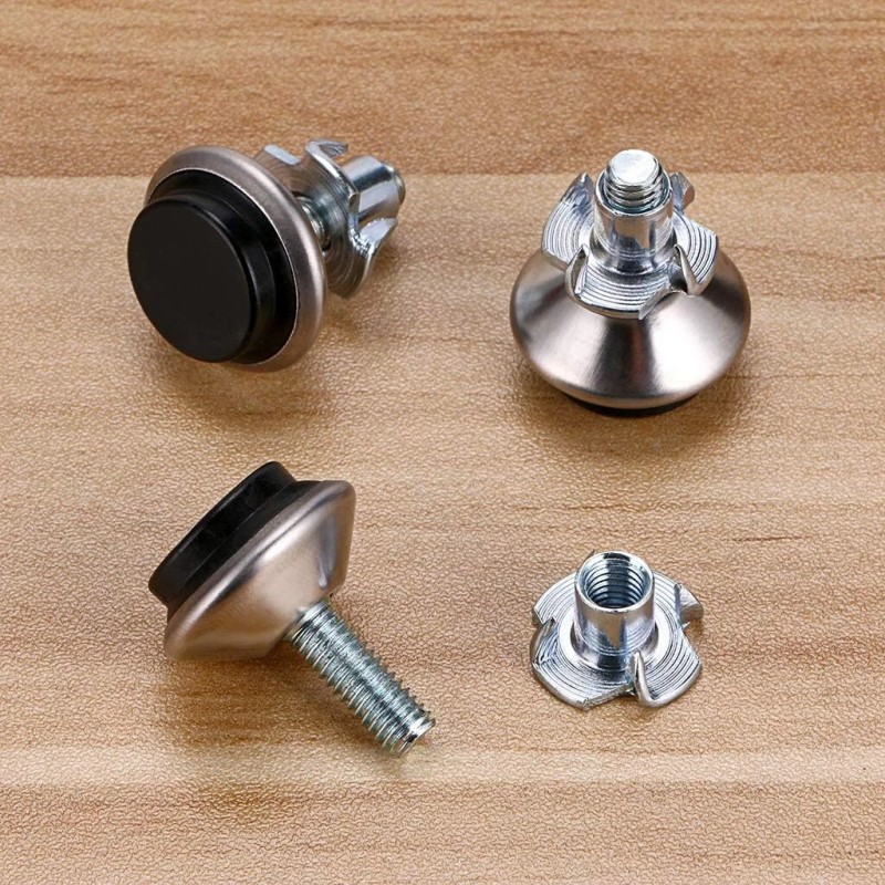 OwnMy Swivel Adjustable Furniture Leveling Feet 12 Pack Non Slip