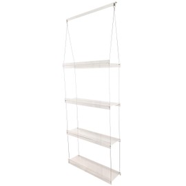 SupremeTech Hanging Acrylic Shelves for Windows (22" Wide, 4 Shelves - 55" Tall)