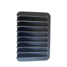 Soap Dish Flexible Silicone (Black)-Waterfall Shape self-draining for Bathroom, Kitchen, Garage, Daycare, Garage, Camping, Easy to Clean and Keep bar Soaps Dry 4.3 x 3.2