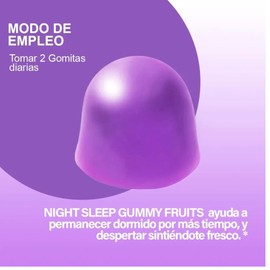 NATURELAB Night Sleep Gummy Fruits, Naturelab 90 Gomitas, 1.0 unidad