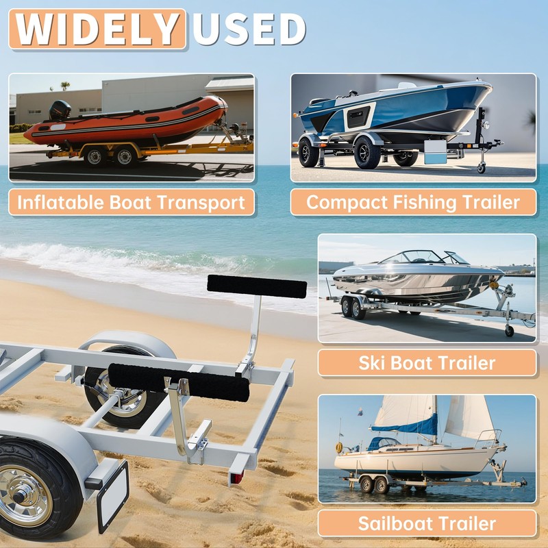 ECOTRIC Boat Trailer Guide 2 Foot Bunk Board Guide-On Rails