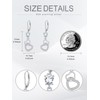 Dorunmo Heart Earrings 925 Sterling Silver Leverback Earrings Birthday Jewelry