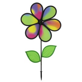 In the Breeze Jewel Flower Spinner with Leaves, 12-Inch