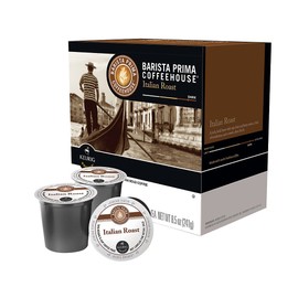 Barista Prima Coffeehouse Italian Roast Coffee K-Cups, 0.40 Oz., Box Of 18