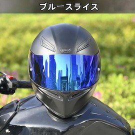 Wayocfei AGV K1 Shield, [Compatible: K1 S/K3 SV/K5 S/K5] Helmet Visor UV Absorption Motorcycle Helmet Aftermarket Replacement (Blue Slice)