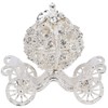 Rhinestone Decorated Pumpkin Carriage Jewelry Box Metal Crafts Gift Tabletop