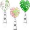 3 Pieces Badge Reel Retractable ID Badge Holder with Clip