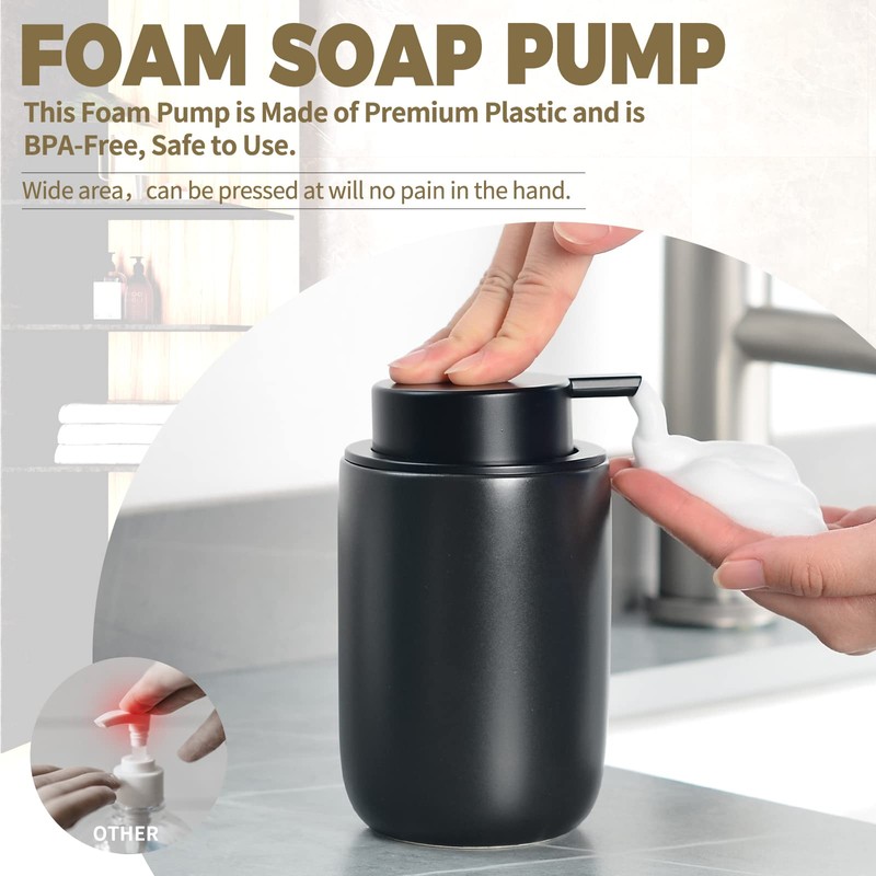 Umlaca Foaming Soap Dispenser Ceramic for Dish Soap,Hand Soap,Lotion Foaming