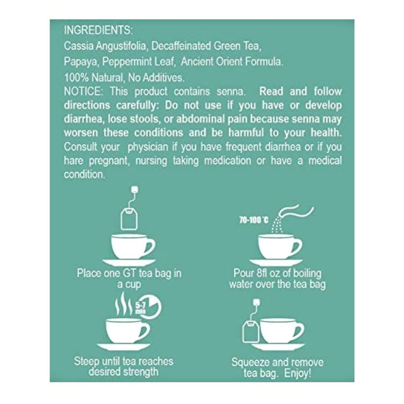 GT Dieter's Green Tea (Regular Strength), 1.4 Ounce Box (20