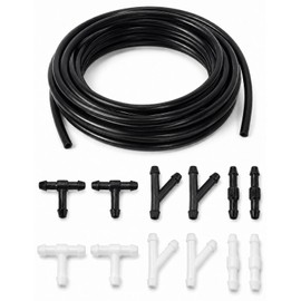 3-Meter(9.84ft) Windshield Washer Hose Kit with 12 Connectors for Vehicles