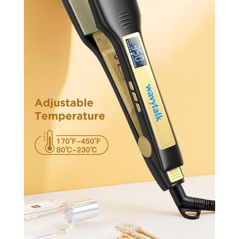 Wavytalk Hair Straightener 1.75 Inch for Effortless Straightening:_blue