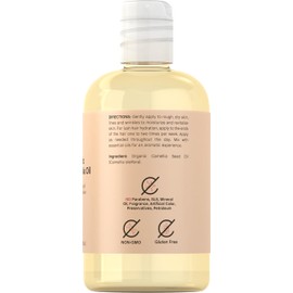 Coera Camellia Oil | 8 oz | Certified Organic | Moisturizing Oil for Hair and Skin | Free of Parabens, SLS, & Fragrances