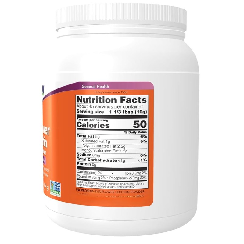 Sunflower Lecithin Pure, Phosphatidylcholine, Non-GMO, Soy Free, Vegan 454 g