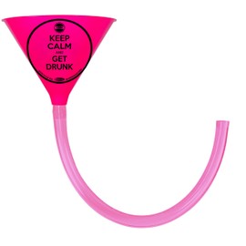 Head Rush Keep Calm GET DR*NK Beer Bong - Beer Funnel with Long Tube - Beer Accessories & Drinking Games for Adults Party - Drink Funnel with a Thick Flexible Hose - Ultimate (2FT)