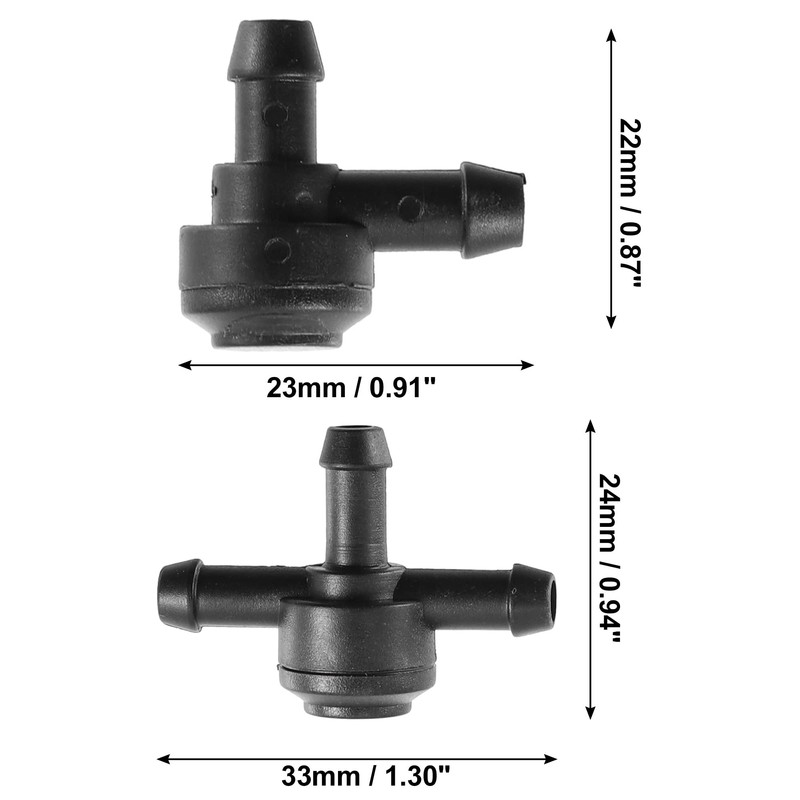 A ABSOPRO Set of 2 Car Front Windscreen Wash Nozzle